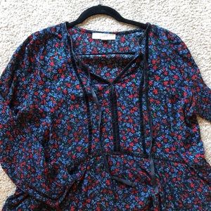 LOFT peplum floral blouse